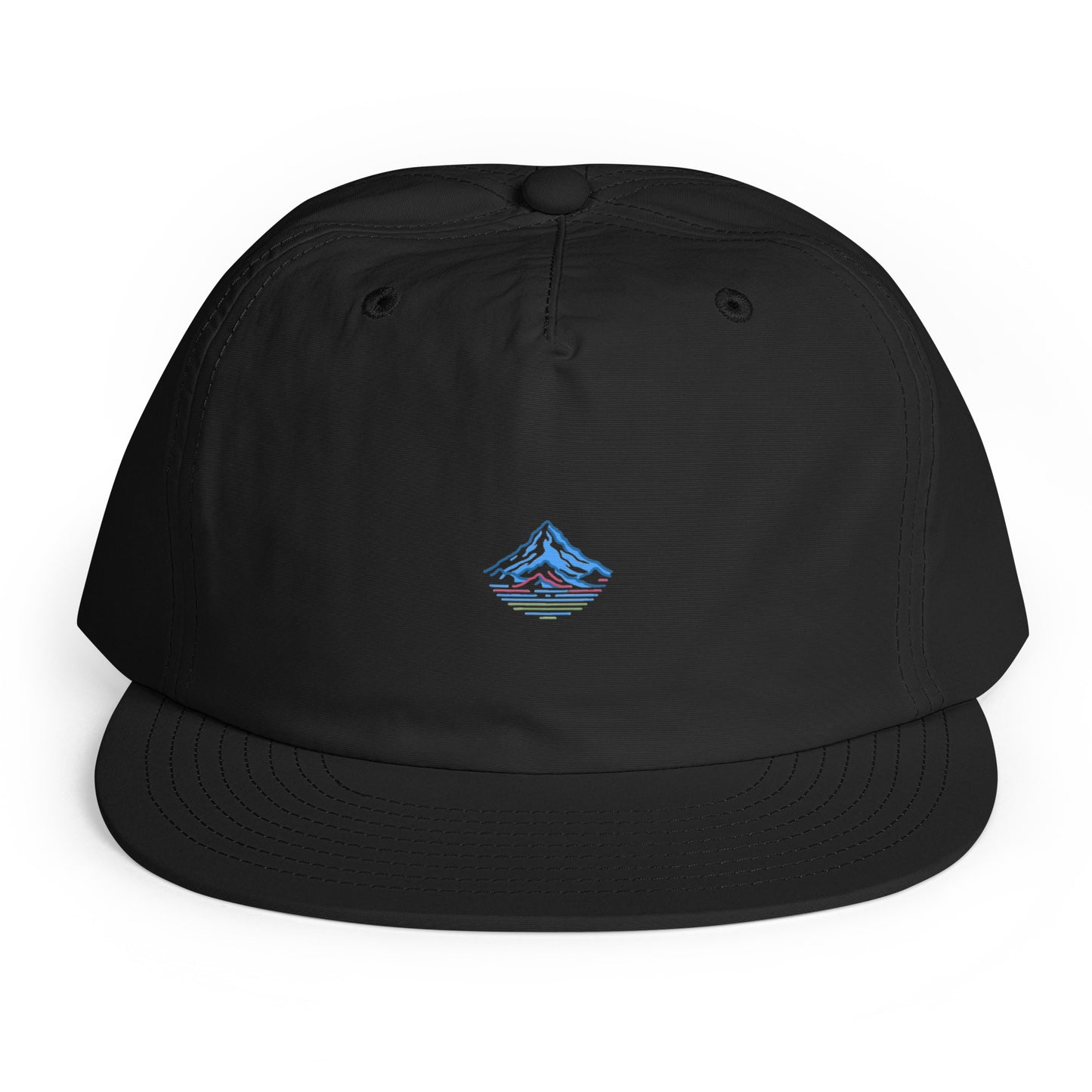Mount Hood Surf Cap in black, front product mockup