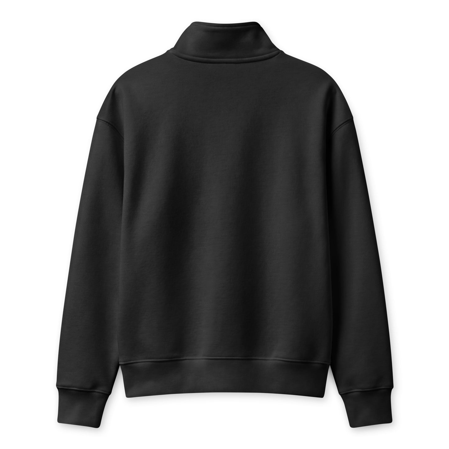 Mount Hood Heavyweight Half-Zip Fleece in black, back product mockup