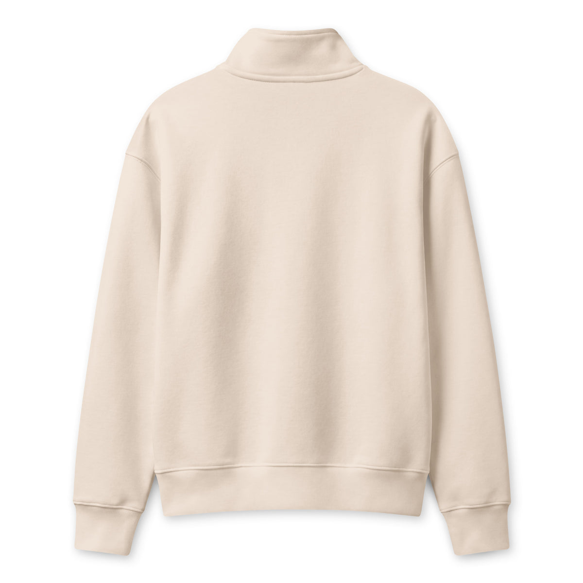 Mount Hood Heavyweight Half-Zip Fleece in dust, back product mockup