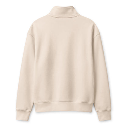 Mount Hood Heavyweight Half-Zip Fleece in dust, back product mockup