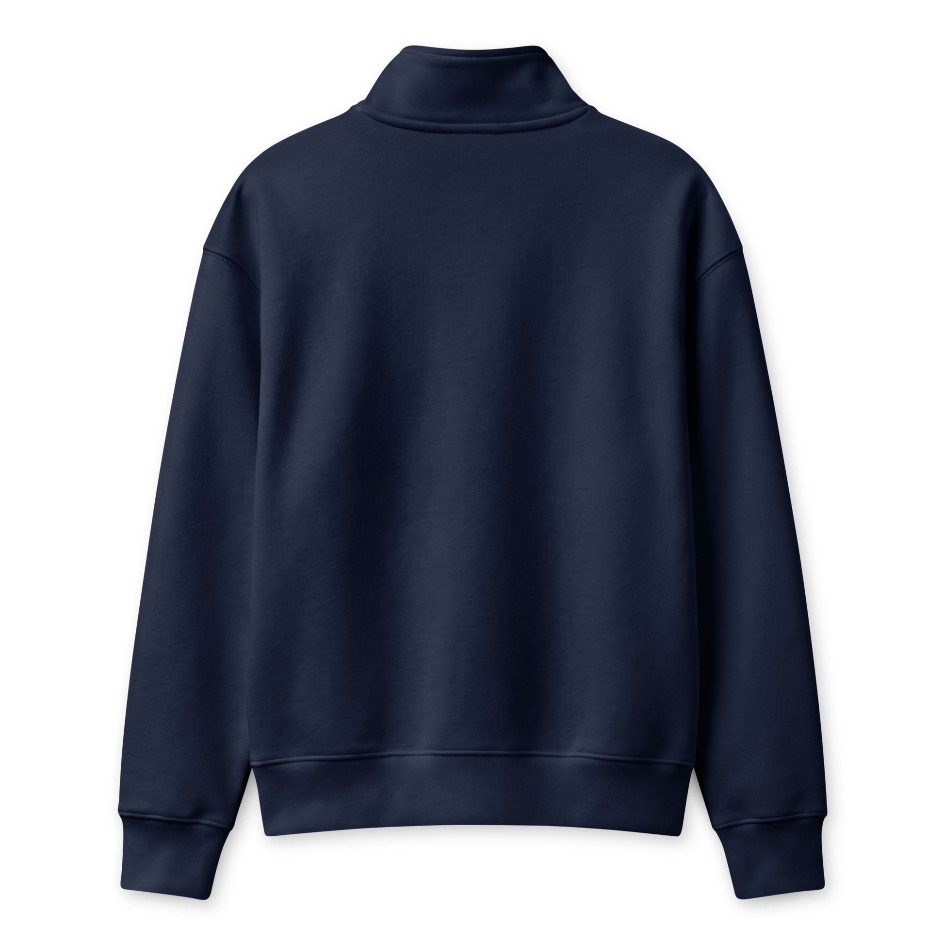 Mount Hood Heavyweight Half-Zip Fleece in navy, back product mockup
